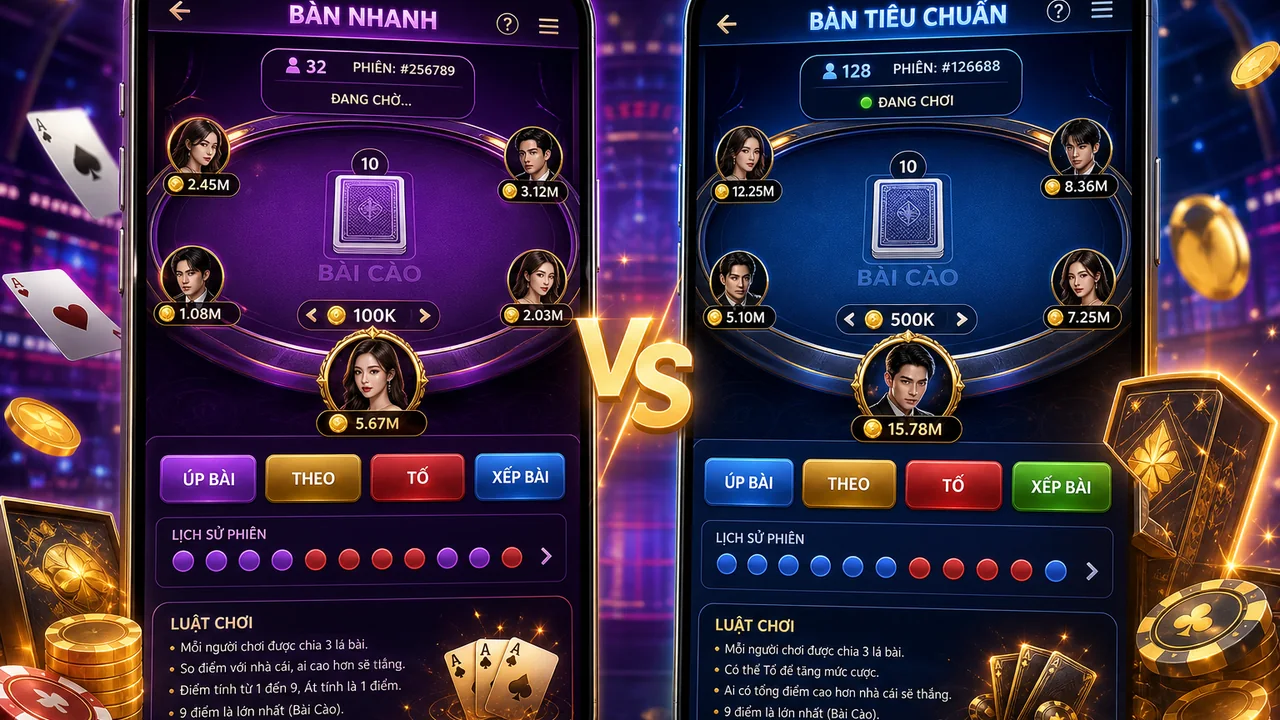 Chọn bàn bài cào trên điện thoại: So sánh nhanh để đọc luật dễ hơn cùng shbet